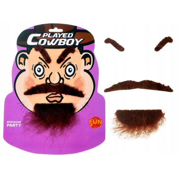 Maska Wąsy broda kowboja