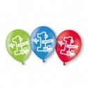 BALONY LATEKSOWE ALL ABOARD DLA CHŁOPCA URODZINY. 6 szt