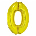 GODAN Balon foliowy cyfra 0 złoty 92 cm