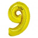 GODAN Balon foliowy cyfra 9 złoty 92 cm