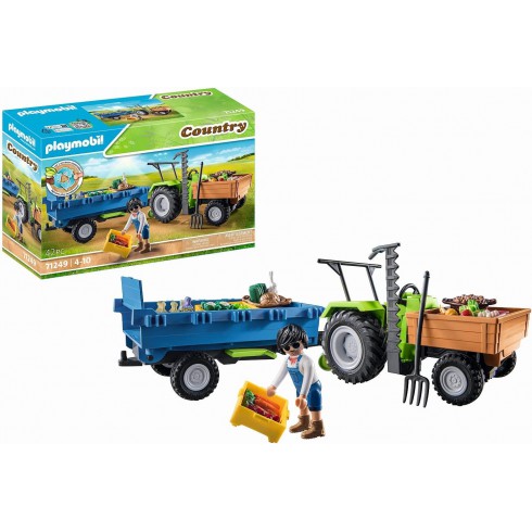 Playmobil Traktor z przyczepą 71249 88 Playmobil Traktor z przyczepą 71249 88