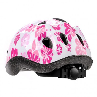KASK ROWEROWY DZIECIĘCY METEOR HB6-5 M 52-56 CM PINK FLOWERS