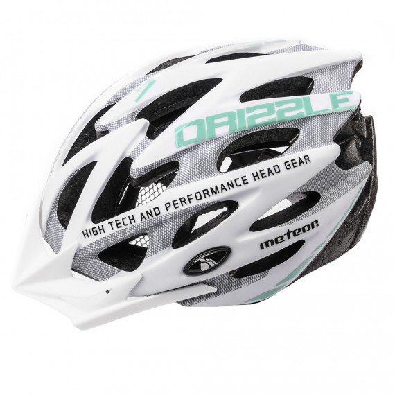 KASK ROWEROWY METEOR MV29 DRIZZLE M 55-58 CM BIAŁY/SZARY/MIĘTOWY