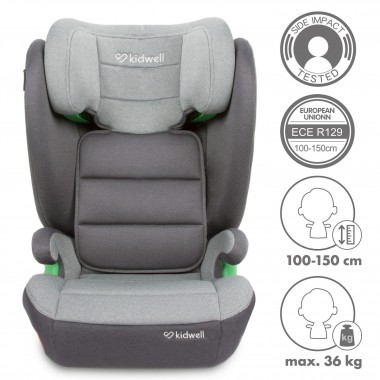 FOTELIK SAMOCHODOWY WESTON KIDWELL  2W1 DARK GRAY ISOFIX i-Size 100-150