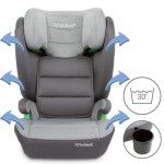 FOTELIK SAMOCHODOWY WESTON KIDWELL  2W1 DARK GRAY ISOFIX i-Size 100-150