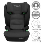 FOTELIK SAMOCHODOWY WESTON KIDWELL 2W1 GRAY BLACK ISOFIX i-Size 100-150