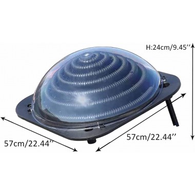 COIL Solarny piramidalny podgrzewacz wody w basenie Bestway. Intex do 7500l/h średnica 57cm