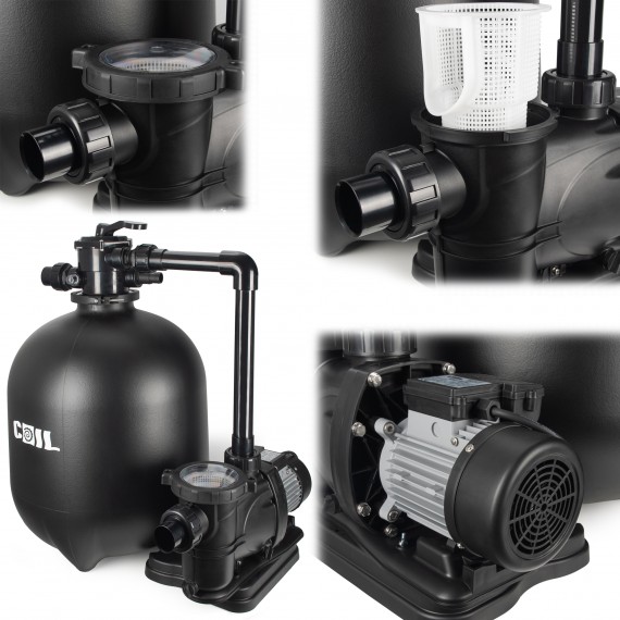 COIL Pompa piaskowa do basenu 800W. wydajność 19000l/h samozasysająca zbiornik 125l