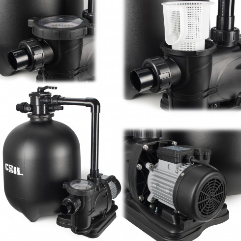 COIL Pompa piaskowa do basenu 800W. wydajność 19000l/h samozasysająca zbiornik 125l COIL Pompa piaskowa do basenu 800W. wydajność 19000l/h samozasysająca zbiornik 125l