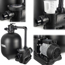 COIL Pompa piaskowa do basenu 800W. wydajność 19000l/h samozasysająca zbiornik 125l