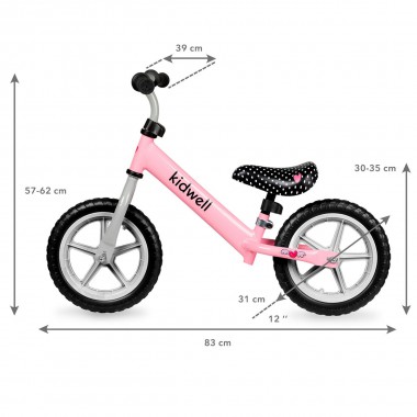 Rowerek biegowy dla dziewczynki REBEL PINK Kidwell