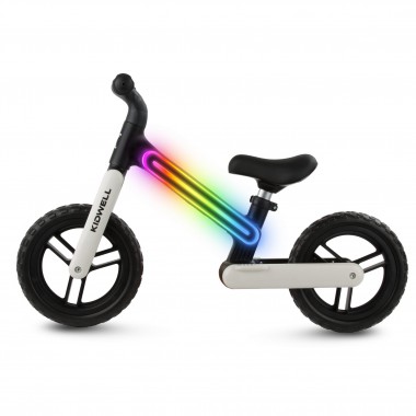 ROWEREK BIEGOWY DLA DZIECI KIDWELL SUNO BLACK/WHITE ŚWIATŁA MULTI LED