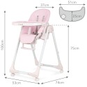 KRZESEŁKO DO KARMIENIA DZIECIĘCE BENTO PINK RÓŻOWY