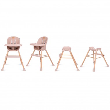 KIDWELL Krzesełko do karmienia EATAN WOOD Pink