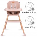 KIDWELL Krzesełko do karmienia EATAN WOOD Pink