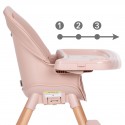 KIDWELL Krzesełko do karmienia EATAN WOOD Pink