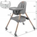 KIDWELL KRZESEŁKO DO KARMIENIA 2W1 KARIMI GRAY