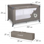 ŁÓŻECZKO TURYSTYCZNE DWUPOZIOMOWE KIDWELL BLISSY DUO BEIGE