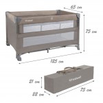 ŁÓŻECZKO TURYSTYCZNE KIDWELL DWUPOZIOMOWE BLISSY LIFT BEIGE