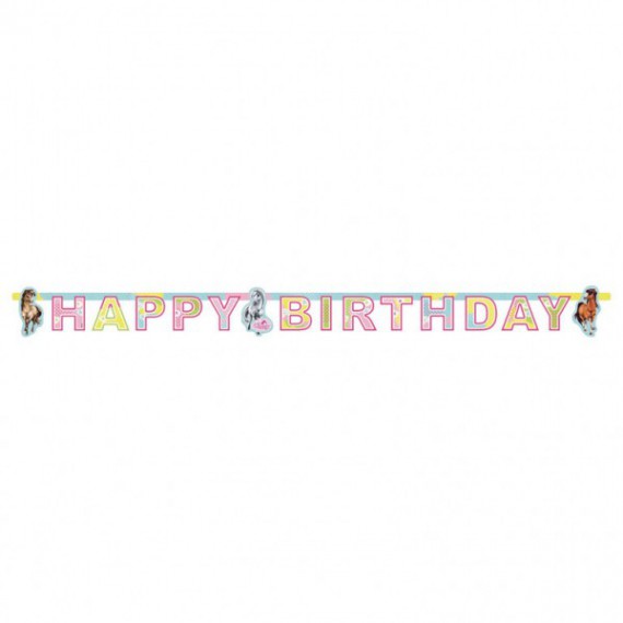 BANER URODZINOWY KONIE 180 x 15 cm