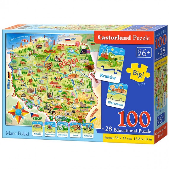 CASTOR Edukacyjna mapa Polski