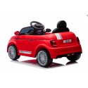 COIL  AUTO NA AKUMULATOR PILOT CABRIO FIAT 500 LED DLA DZIECI MUZYKA CZERWONY SKÓRA KOŁA EVA MOCNY 2 SILNIKI