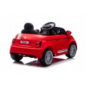 COIL  AUTO NA AKUMULATOR PILOT CABRIO FIAT 500 LED DLA DZIECI MUZYKA CZERWONY SKÓRA KOŁA EVA MOCNY 2 SILNIKI