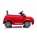 COIL  AUTO NA AKUMULATOR PILOT CABRIO FIAT 500 LED DLA DZIECI MUZYKA CZERWONY SKÓRA KOŁA EVA MOCNY 2 SILNIKI