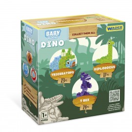 Wader Klocki Dino Baby Blocks triceratops