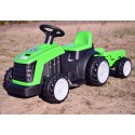 COIL Traktor na akumulator z przyczepką dla dzieci traktorek pojazd przyczepka zielony