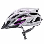 KASK ROWEROWY METEOR GRUVER M 55-58 CM BIAŁY/SZARY/BAKŁAŻAN
