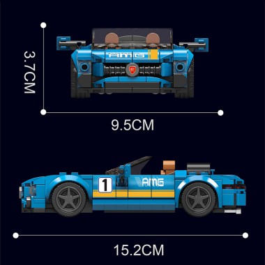 COIL Klocki konstrukcyjne zestaw 336 elementów Auto sportowe samochód
