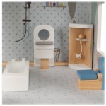 COIL Domek dla lalek drewniany duży mebelki + akcesoria zestaw piętrowy COIL Domek dla lalek drewniany duży mebelki + akcesoria zestaw piętrowy