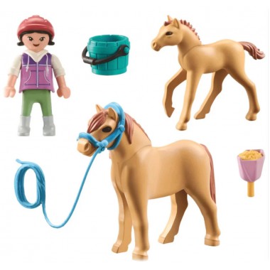 PLAYMOBIL DZIECKO Z KUCYKIEM I ŹREBAKIEM 71498