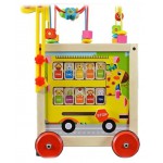 COIL Pchacz chodzik edukacyjny drewniany 5w1 kostka sorter dla dzieci panel COIL Pchacz chodzik edukacyjny drewniany 5w1 kostka sorter dla dzieci panel