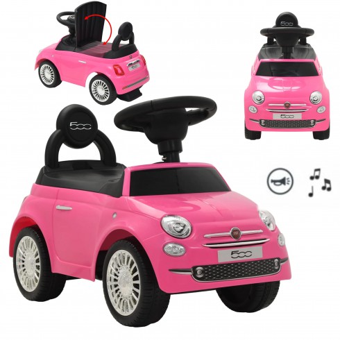 COIL Jeździk pchacz chodzik 3w1 autko dla dzieci samochód auto FIAT 500 licencja różowy COIL Jeździk pchacz chodzik 3w1 autko dla dzieci samochód auto FIAT 500 licencja różowy