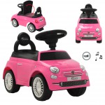 COIL Jeździk pchacz chodzik 3w1 autko dla dzieci samochód auto FIAT 500 licencja różowy COIL Jeździk pchacz chodzik 3w1 autko dla dzieci samochód auto FIAT 500 licencja różowy