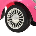 COIL Jeździk pchacz chodzik 3w1 autko dla dzieci samochód auto FIAT 500 licencja różowy