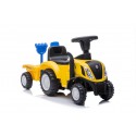 COIL Jeździk pchacz chodzik traktor New Holland z przyczepką dla dzieci żółty