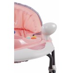 Sunbaby Chodzik z kierownicą - różowo szary