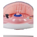 Sunbaby Chodzik z kierownicą - różowo szary