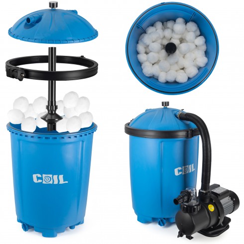COIL Pompa piaskowa do basenu Bestway Intex. wydajność 8500l/h + kulki filtracyjne Aquallon 925g COIL Pompa piaskowa do basenu Bestway Intex. wydajność 8500l/h + kulki filtracyjne Aquallon 925g
