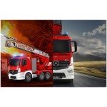 COIL Zdalnie sterowany samochód wóz strażacki Mercedes straż pożarna auto RC pilot LED COIL Zdalnie sterowany samochód wóz strażacki Mercedes straż pożarna auto RC pilot LED