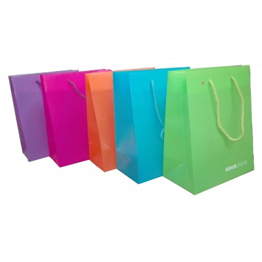 TOREBKA PREZENTOWA ŚREDNIA NEON  33.5x 26x 13 cm TINTA UNITA
