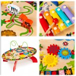 COIL Duży drewniany stolik edukacyjny sensoryczny zabawka dla dzieci 7w1 COIL Duży drewniany stolik edukacyjny sensoryczny zabawka dla dzieci 7w1