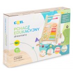 COIL Chodzik pchacz interaktywny dla dzieci jeździk edukacyjny 2w1 sorter pastelowy