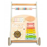 COIL Chodzik pchacz interaktywny dla dzieci jeździk edukacyjny 2w1 sorter pastelowy