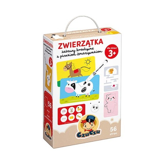 Czuczu Zestaw edukacyjny Zwierzątka Zabawy kreatywne z pisakiem zmazywakiem