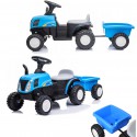 COIL Traktor na akumulator z przyczepą dla dzieci traktorek New Holland pojazd niebieski