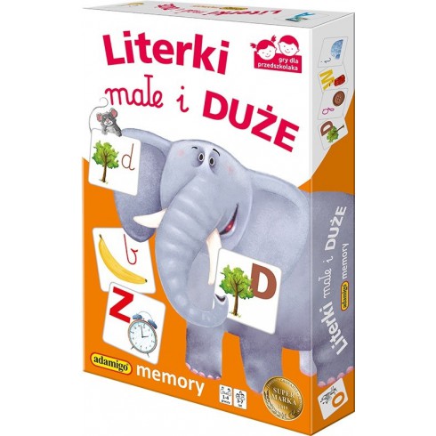 Adamigo Gra Memory Literki małe i duże Adamigo Gra Memory Literki małe i duże